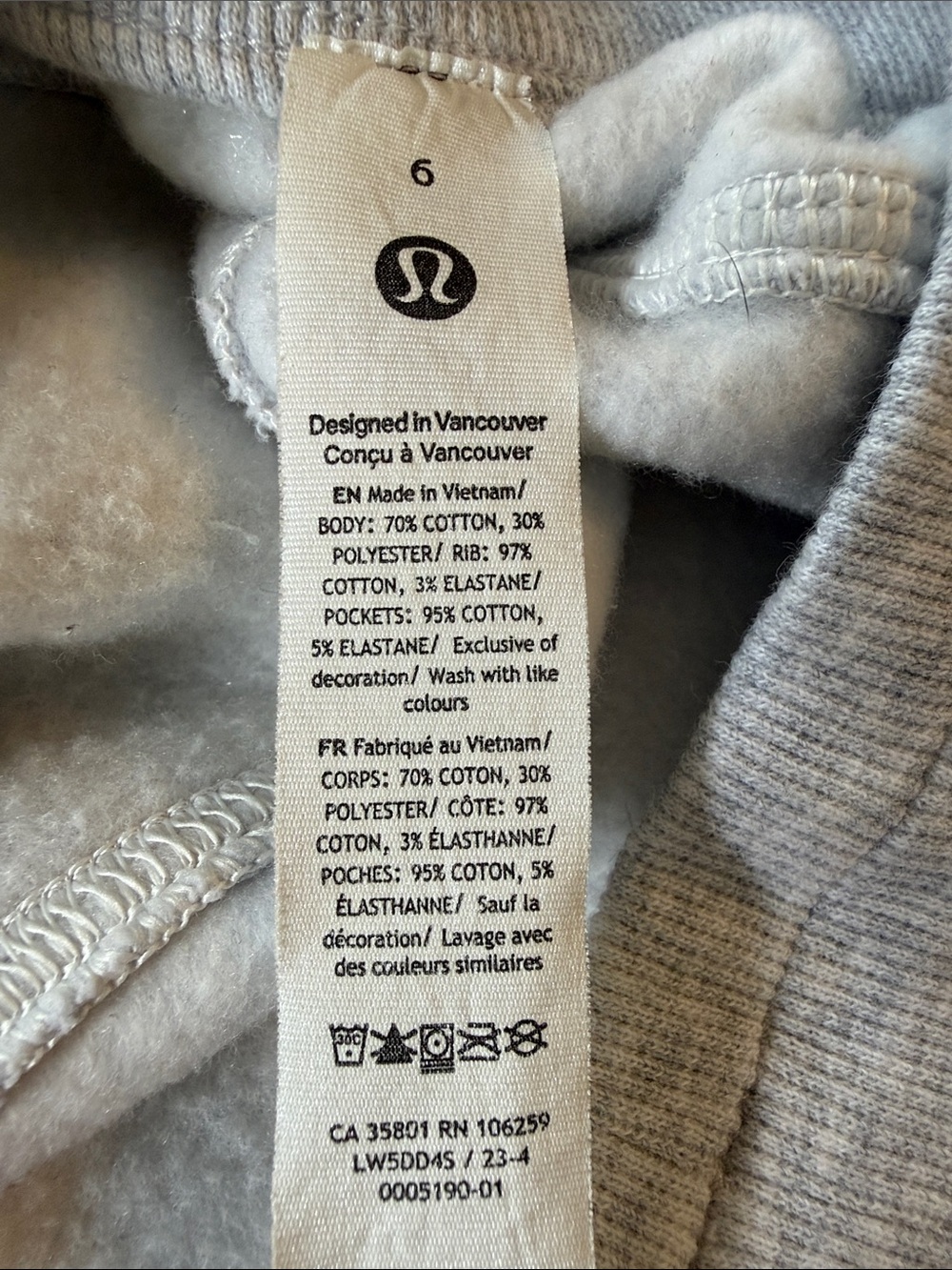 Lululemon Scuba High-Rise Relaxed Jogger Sz 6 Heathered Core Ultra Light Grey - Picture 8 of 8